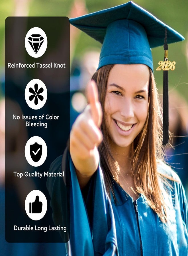 Nelisylux 2026 Tassel Graduation, Black Graduation Tassel, Tassel Charms for Graduations Cap Decorations, Tassels Memorial Grad Cords Class of 2026 College High School Graduate Hat Ceremonies Accessories - Image 3